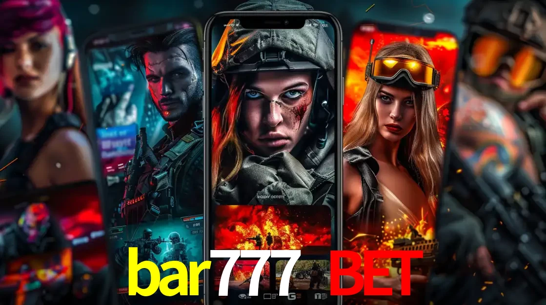 Montagem de telas de celular mostrando diversos personagens, masculinos e femininos, de um jogo de tiro, ilustrando a diversidade de equipes de e-sports para apostar no bar777 bet.