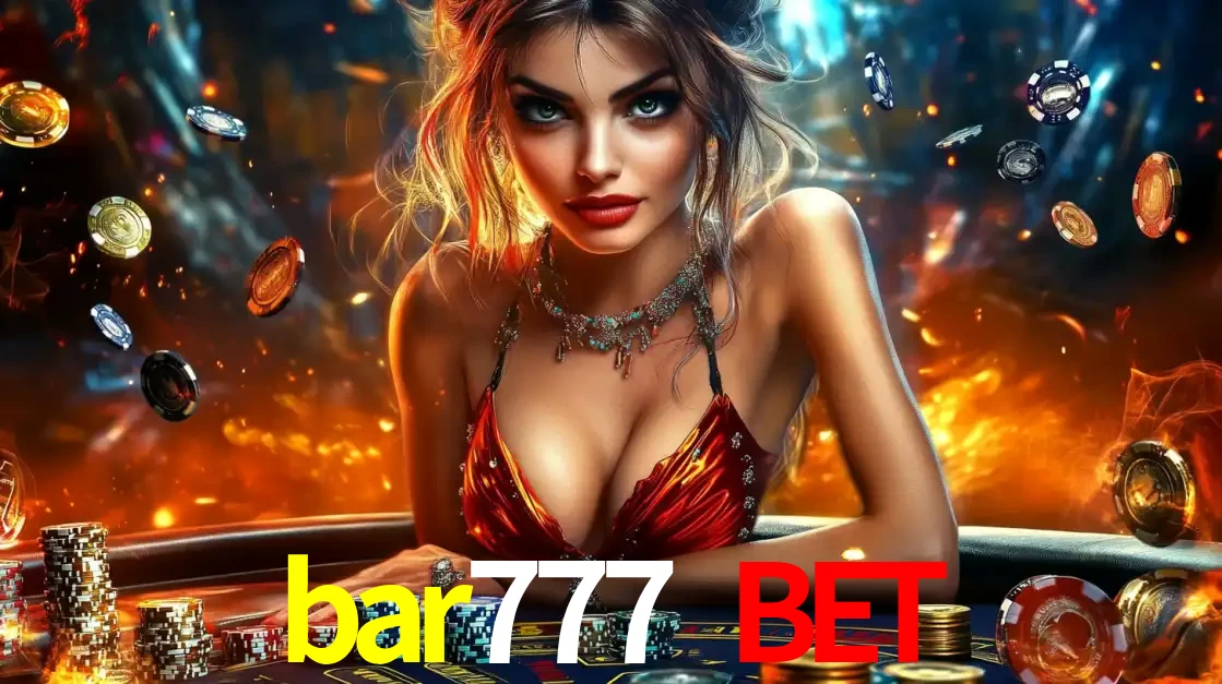 Mulher em uma mesa de cassino com pilhas de fichas e um fundo de fogo, pronta para uma rodada de altas apostas nos jogos de mesa emocionantes do cassino bar777 bet.