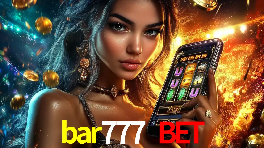 Mulher elegante mostrando um jogo de caça-níqueis em seu smartphone, destacando a experiência de cassino móvel oferecida pelo aplicativo bar777 bet.